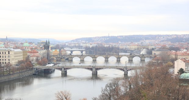 Novoroční počasí v Česku: Praha, 2. ledna 2022