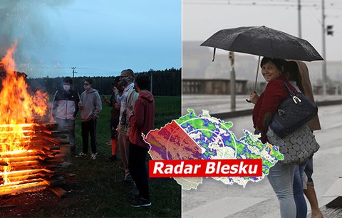 Apríl se nevzdává: Víkend v Česku proprší, přijdou i bouřky, sledujte radar Blesku. A co čarodějnice?