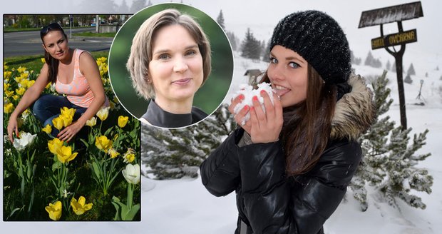 Po teplém jarním počasí předpovídá meteoroložka Dagmar Honsová (uprostřed) ochlazení i sníh!