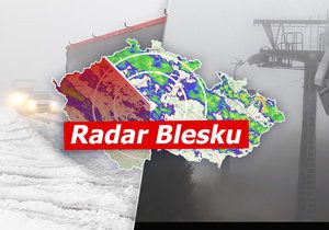 Sledujte příchod deště na radaru Blesku.