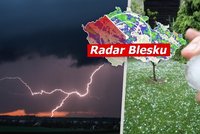 Lijáky a nánosy krup: Česko bičují bouřky, sledujte radar Blesku. Meteorologové zpřísnili výstrahu