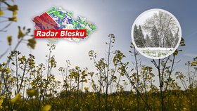 Nový týden přinese obří teplotní skok z mrazů zpátky na 20 °C. Sledujte radar Blesku.