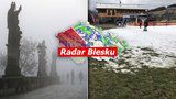 Do Česka se přihnal vydatný déšť, přijde i první sníh. Platí výstraha, sledujte radar Blesku