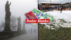 Do Česka se přihnal vydatný déšť, přijde i první sníh. Platí výstraha, sledujte radar Blesku