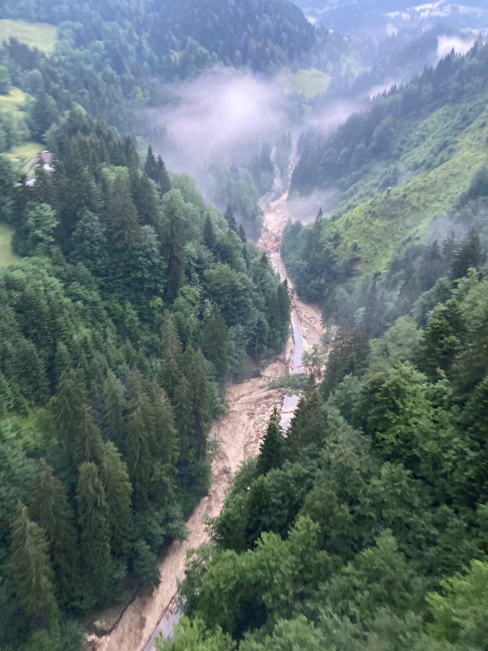 Rakouské Korutany zasáhly záplavy a sesuvy půdy !29.6.2022)