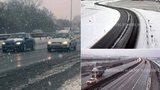 Náledí a sníh komplikují ranní dopravu. Kamiony nemohly do Polska