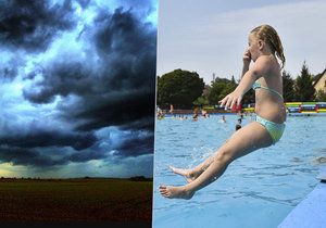 Českem se proženou silné bouřky, teploty ale budou kolem 30 °C. (Ilustrační foto)