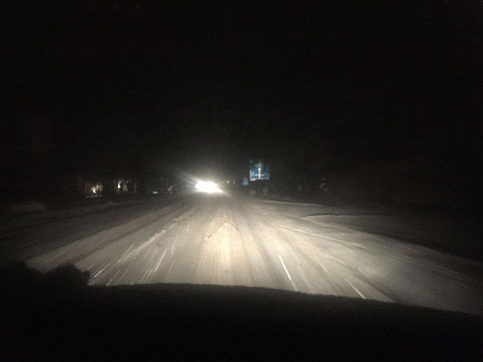 Takto večer vypadala Stará Boleslav. Ani pouliční lampy nesvítily.