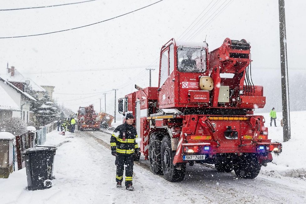 Sněhová kalamita: Královéhradecký kraj (3. 2. 2022)