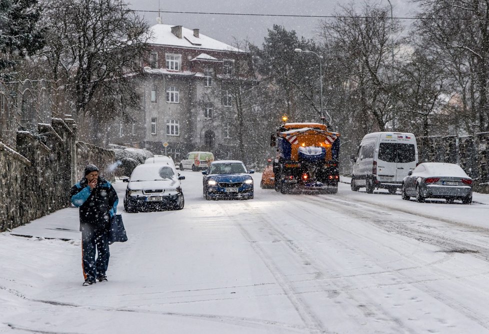 Potíže na silnicích v Ústí nad Labem. (17.1.2023)