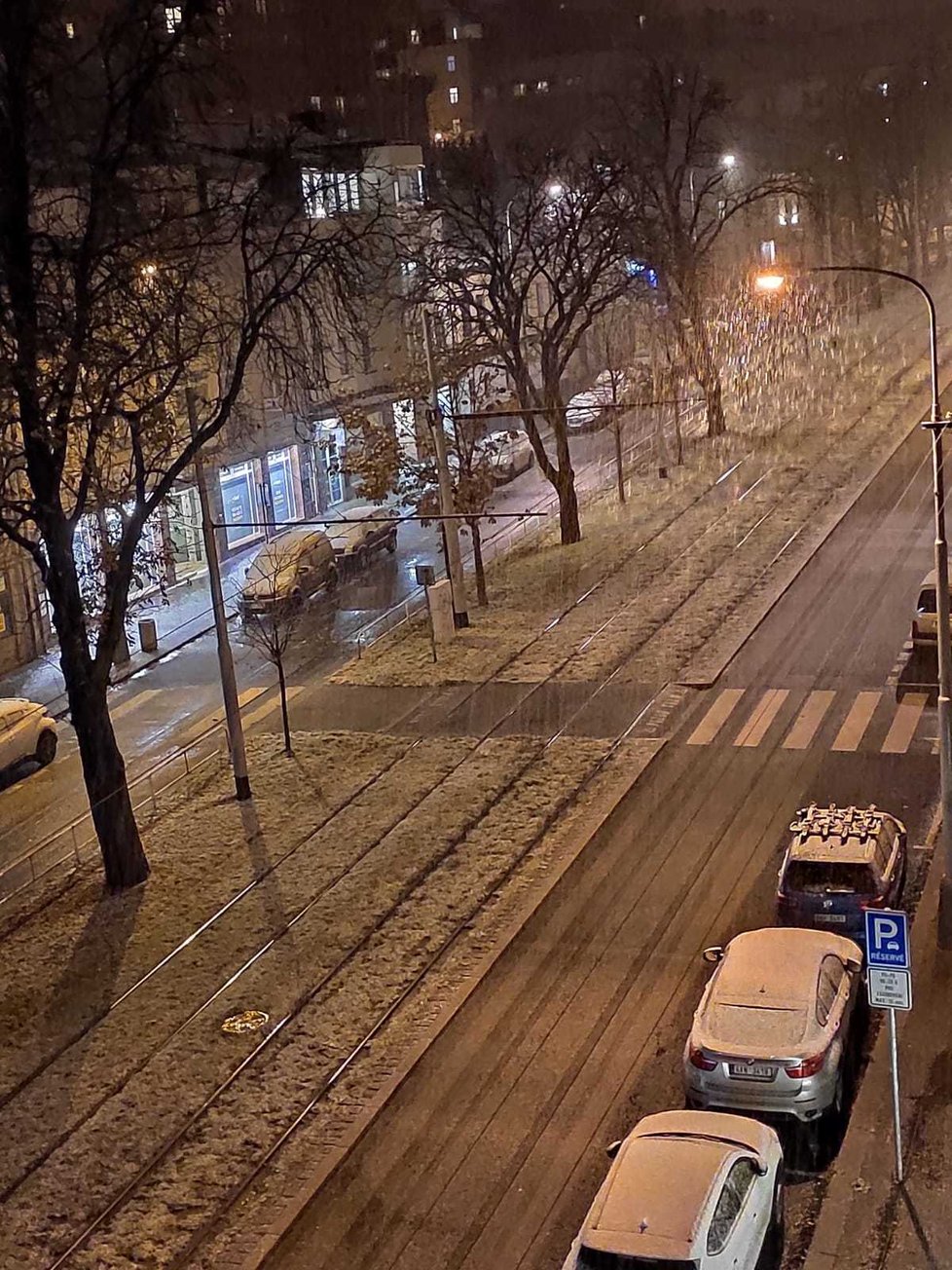 Sníh dorazil i do Prahy. (12.11.2019)