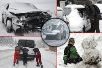 Sníh překvapil děti i řidiče: Klouzají se všichni!