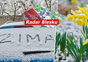 Česko zasáhl mráz se sněhem (2.4.2022)