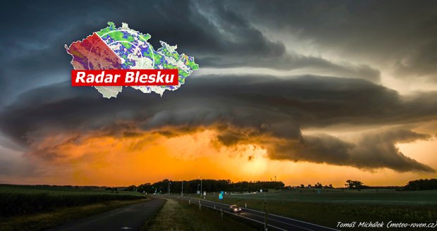 Tomáš Michálek z Meteostanice východní Čechy vyfotil supercelu nad východem Čech (20.5.2024)