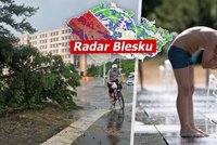 Opět hrozí silné bouřky, padla nová výstraha! O víkendu bude až 34 °C, sledujte radar Blesku