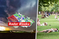 Na Moravě a ve Slezsku hrozí silné bouřky. Teploty dál porostou k 30 °C, sledujte radar Blesku