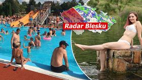 V sobotu „padneme vedrem“: Až 34 °C a varování. Hrozí i bouřky, sledujte radar Blesku