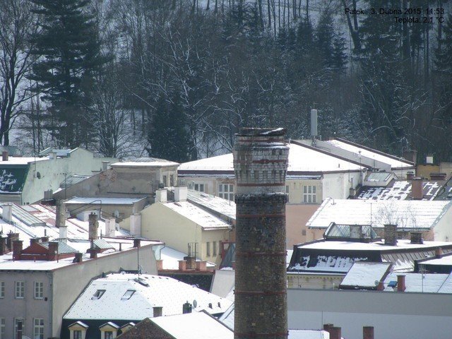 Čápi v Trutnově si už začali stavět hnízdo, ale sníh jim plány překazil.