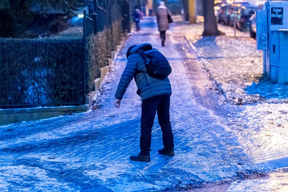 Ledovka v Ústí nad Labem (20.12.2022)