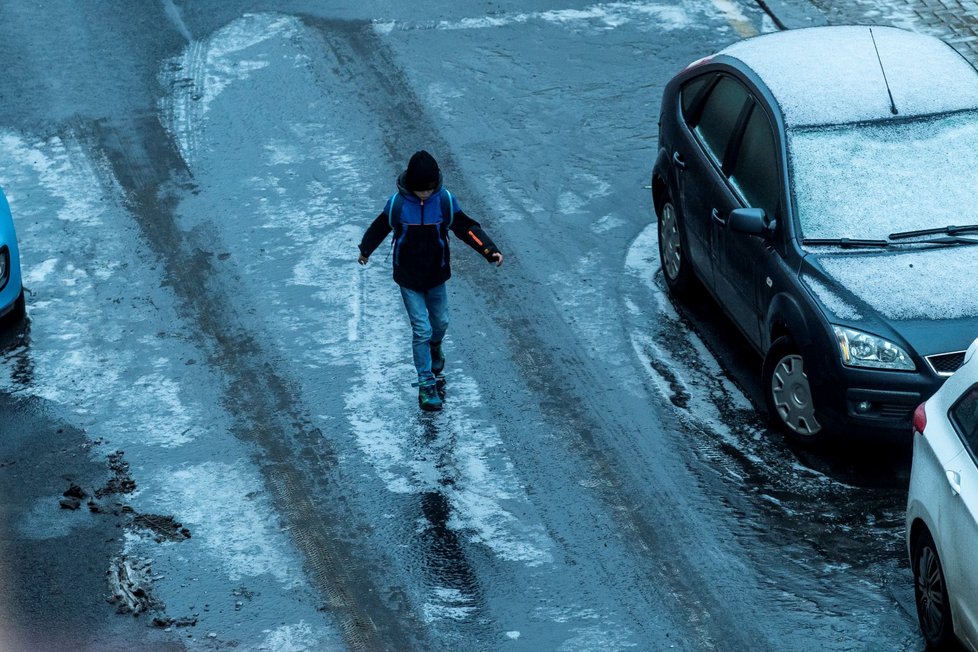 Ledovka v Ústí nad Labem (20.12.2022)