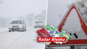 Českem se prohnaly zimní bouřky. Silný vítr potrvá do víkendu, hrozí závěje, sledujte radar Blesku