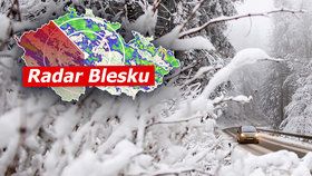 Zimní počasí v Česku a radar Blesku