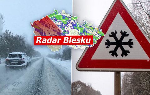 Bouračky i zranění. Sníh zkomplikoval řidičům v Česku cestu, sledujte radar Blesku