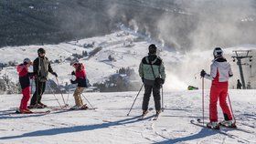Zima v Krkonoších potěšila lyžaře (6. 1. 2022)