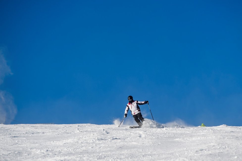 Zima v Krkonoších potěšila lyžaře (6. 1. 2022).