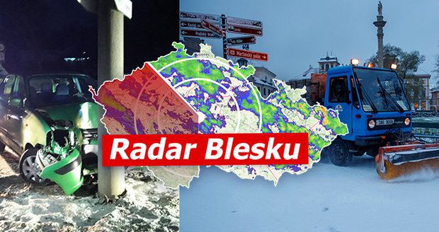 Sníh trápil řidiče, nehody měly i tragický konec. Sledujte radar Blesku a pozor na ledovku