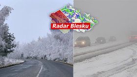 Česko zasypal sníh, kde sněžilo nejvíc? Silničáři radí opatrnost, sledujte radar Blesku