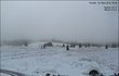 Špindlerův Mlýn, pondělí -0,5 °C: Ve Špindlerově Mlýně ležel ještě v pondělí sníh a teploty se pohybovaly pod nulou.