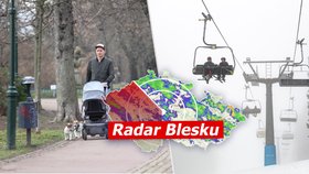 Víkendové počasí neztratí rokenrolové tempo, příští týden bude až 11 °C. Sledujte radar Blasku