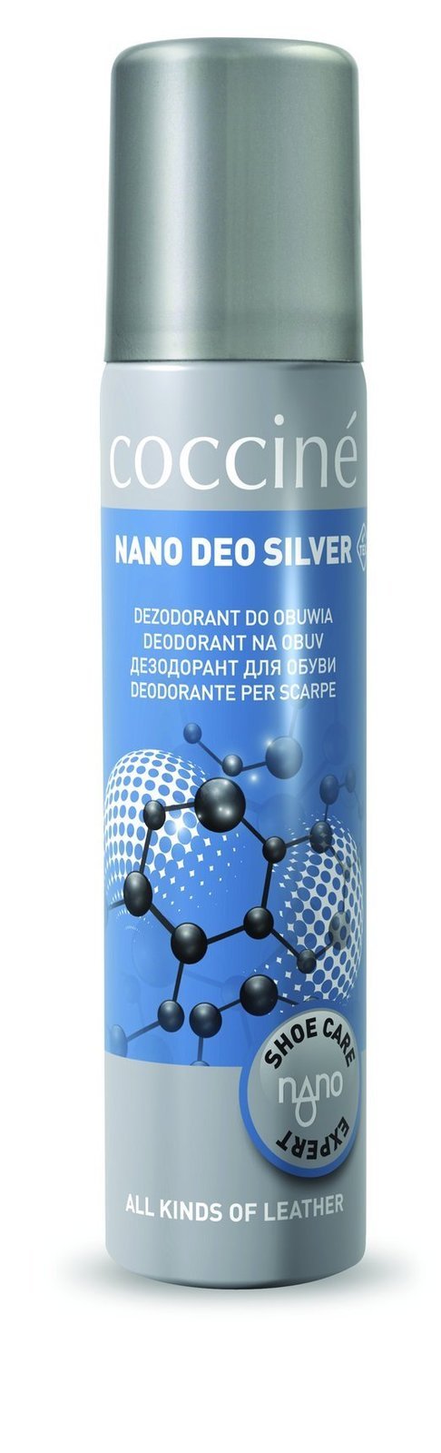 Sprej do bot proti pocení Cocciné nano Deo Silver obsahuje částice stříbra a zabraňuje tak nepříjemnému zápachu nohou. Koupíte v obchodech s obuví CCC. Cena: 47 Kč.