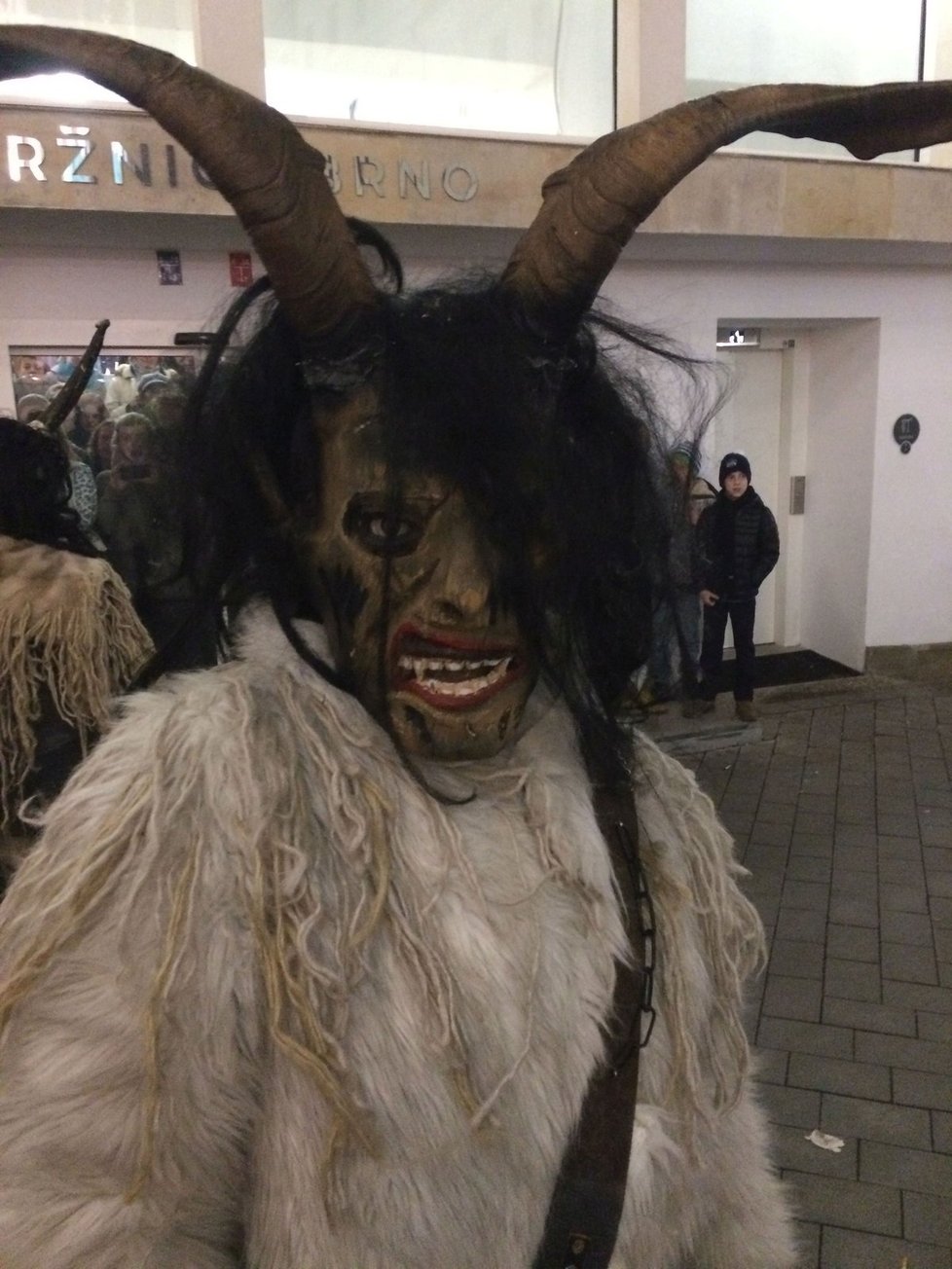 Fantastické kostýmy, skvělá atmosféra. Malé i velké návštěvníky pochod pekelných Krampušáků kolem Zelného trhu dokonale pobavil