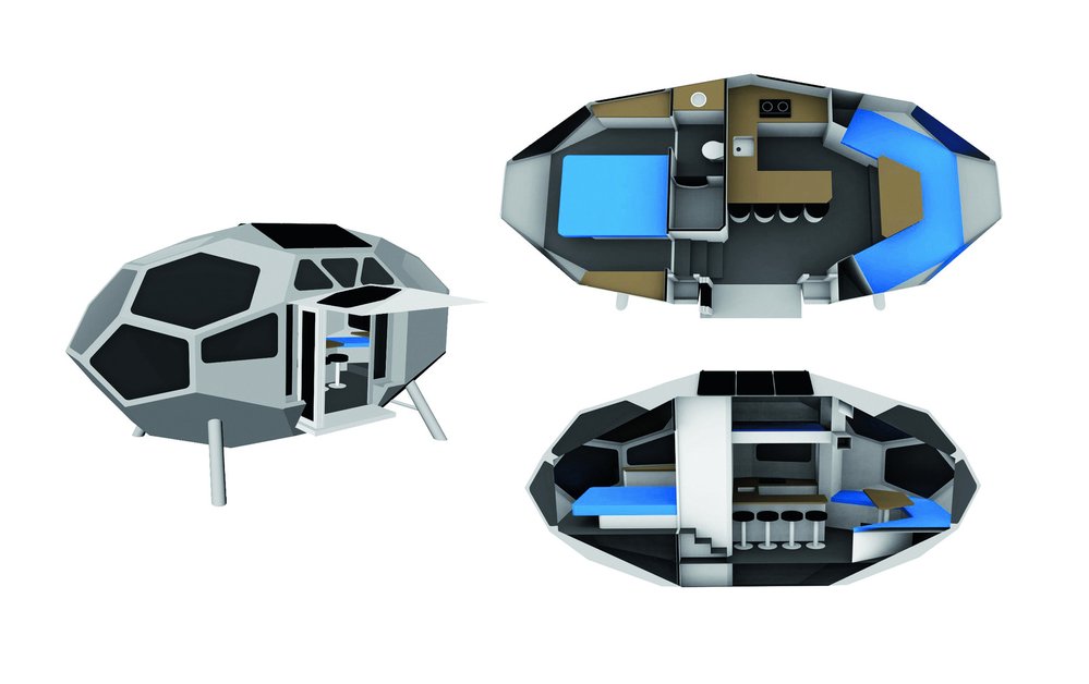 Modularita vnitřního vybavení modulu P.O.D. umožňuje i komplikovaná řešení