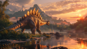 Stegosaurus je nejznámější ze všech obrněných dinosaurů. Byl to poměrně velký kvadripední živočich (pohybující se po čtyřech končetinách).