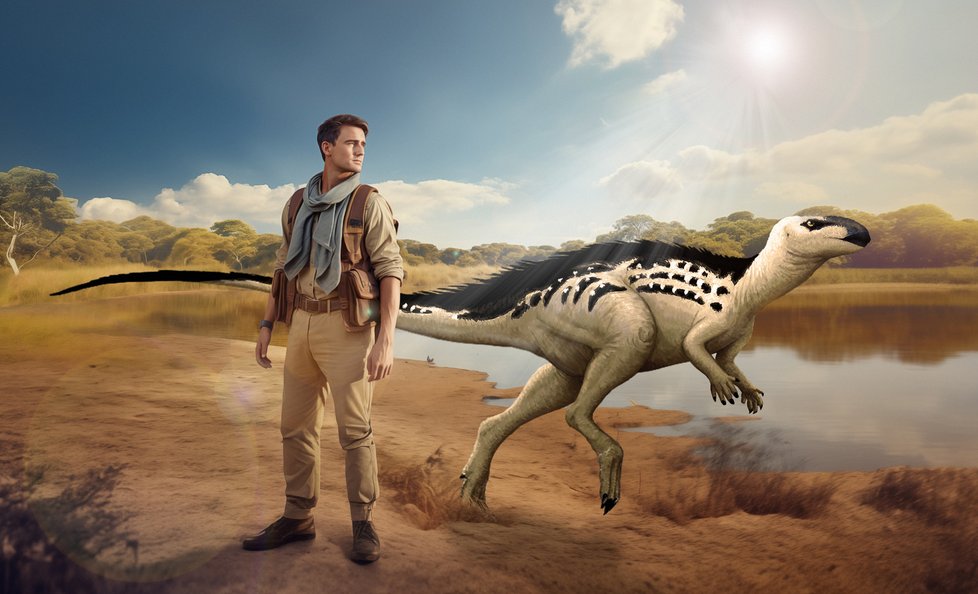 Český dinosauruzs Burianosaurus augustai? „Měl na délku možná tři až pět metrů, ale na výšku byste ho poplácali úplně v klidu po ramenou,“ řekl Štěpán Pícha.