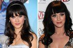 Herečka Zooey Deschanel a zpěvačka Katy Perry jsou si podobné jako vejce vejci.