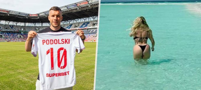 Lukas Podolski se pochlubil svou sexy manželkou