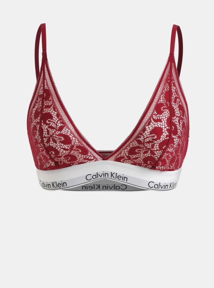 Červená krajková podprsenka Calvin Klein, zoot.cz, 899 Kč