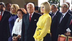 Kateřina Zemanová při inauguraci Miloše Zemana