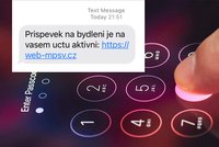 Příspěvek na bydlení přes SMS? Šmejdi vám chtějí vyluxovat konto! Na tyto zprávy nereagujte!