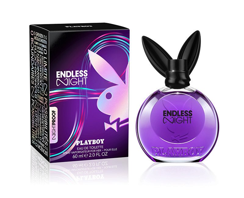 Vůně Playboy Endless Night vhodná na dlouhou noční párty. Prodávají drogerie a parfumerie, cena za 60 ml 399 Kč