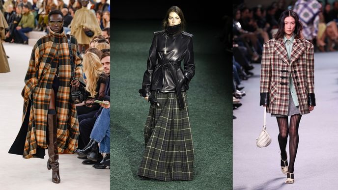 Zleva: Chloé, Burberry, Rabanne Zleva: Chloé, Burberry, Rabanne