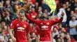 Záložník Manchesteru United Paul Pogba slaví gól do sítě Leicesteru