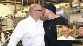 Rakovina je stmelila dohromady: Šéfkuchař Pohlreich líbá svou ženu, kterou čeká další operace prsu