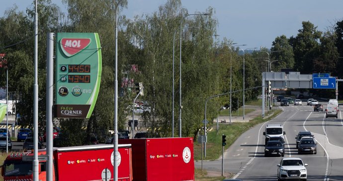 Vývoj cen pohonných hmot v Královéhradeckém kraji (20.7.2026)