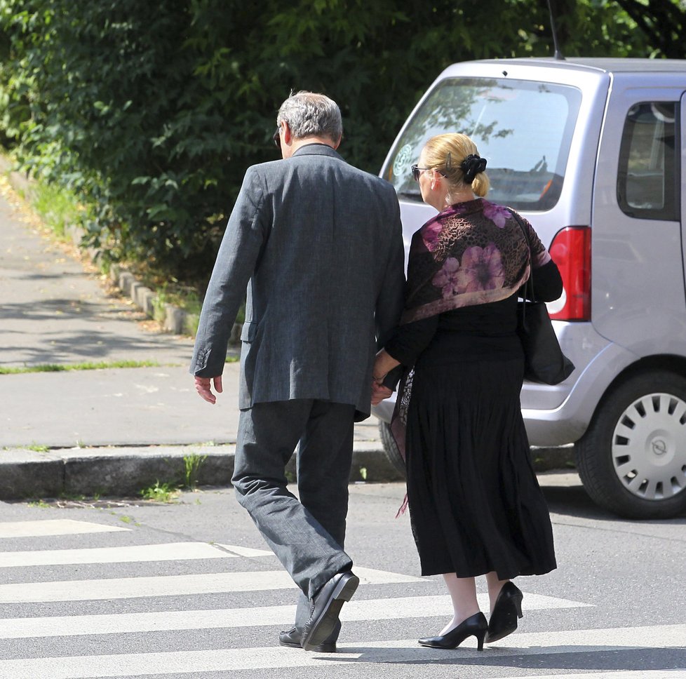 Pohřeb výtvarníka Adolfa Borna (†85)