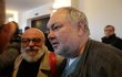 Pohřeb Jiřího Pechy: Arnošt Goldflam a Václav Svoboda Pohřeb Jiřího Pechy: Arnošt Goldflam a Václav Svoboda